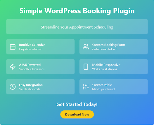 Read more about the article Introducing Our Simple WordPress Booking Plugin: Streamline Your Appointment Scheduling